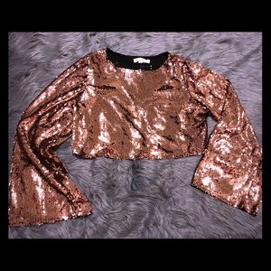 Sequin Crop Top